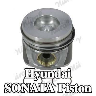 NÜRAL Keystone bağlantı kolu için piston, piston pimi yuvası için burçlu, soğutma kanallı, piston segman taşıyıcısı ile — 2010 Hyundai Sonata