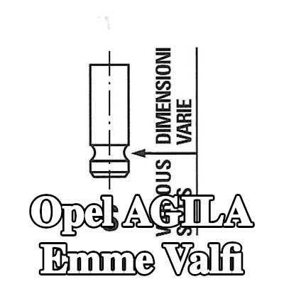 FRECCIA Emme valfi Nitrürlenmiş valf gövdesi — Opel Agila