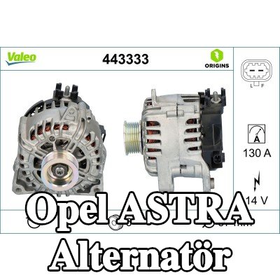 VALEO Alternatör 130A — 2020 Opel Astra