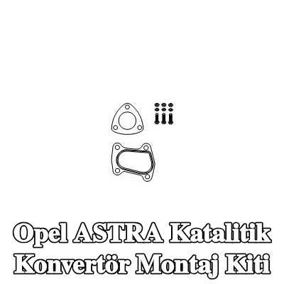 HJS Katalitik konvertör montaj kiti — 2008 Opel Astra