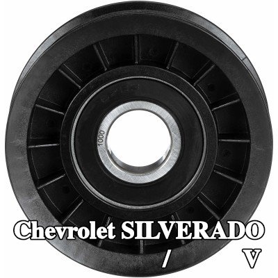 GATES بكرة الانحراف/التوجيه, حزام V-ribbed DriveAlign, Micro-V® UNIQUE FIT, Outer Diameter: 73mm, مع أخاديد — Chevrolet Silverado