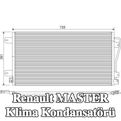 VALEO Kurutucusuz klima kondansatörü — 2000 Renault Master