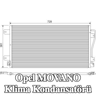 VALEO Kurutucusuz klima kondansatörü — Opel Movano