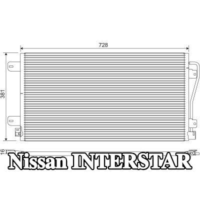 VALEO مكثف تكييف الهواء بدون مجفف — Nissan Interstar