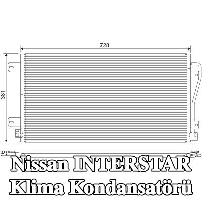 VALEO Kurutucusuz klima kondansatörü — Nissan Interstar