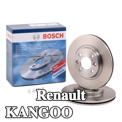 BOSCH القطر الخارجي لقرص المكابح: 259mm, مُهوى, مزود بفتحات تهوية داخلية, مشحم, مع مسامير/براغي — 1997 Renault Kangoo