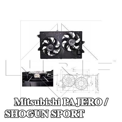 NRF مروحة, المبرد 300mm, مع غطاء مروحة المبرد — 2000 Mitsubishi Pajero / Shogun Sport