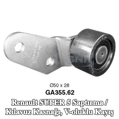 SNR Saptırma / kılavuz kasnağı, V-ribbed belt Outer Diameter 1: 50mm — Renault Super 5