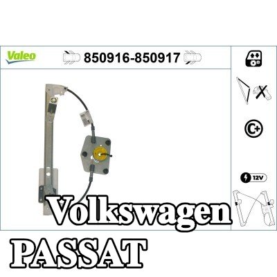 VALEO مُحرك نافذة خلفي أيمن, كهربائي, بدون محرك كهربائي — 2011 Volkswagen Passat