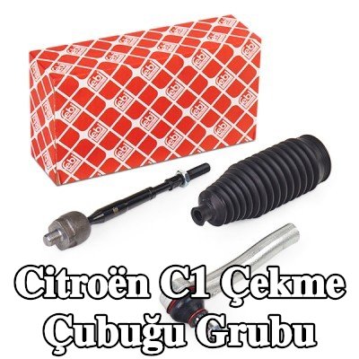 FEBI BILSTEIN Rot kolu grubu Ön Aks Sağ, körükli, kelepçeli, direksiyon körüğü ile — Citroën C1