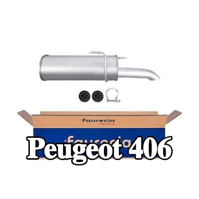 HELLA كاتم الصوت الخلفي الخلفي, مع قطع التركيب — Peugeot 406
