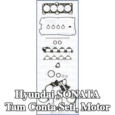 AJUSA Tam Conta Seti, silindir kapağı contalı motor, valf gövdesi contalı, FIBERMAX — 1990 Hyundai Sonata