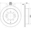 HELLA Fren diski PRO, Outer Diameter: 345mm, içten havalandırmalı, Kaplamalı, tekerlek göbeği olmadan, tekerlek saplamaları olmadan — Toyota Sequoia (4)