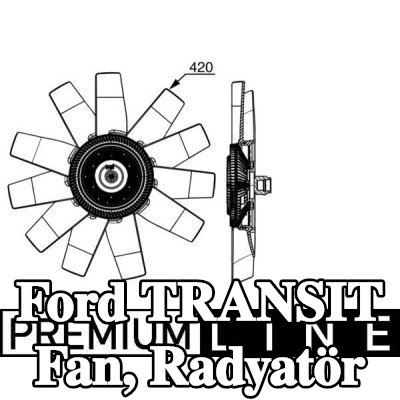 MAHLE Fan, radyatör 420mm — 2012 Ford Transit