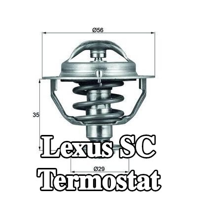 MAHLE Termostat 82°C, 56mm, 29mm, contalı/sızdırmaz — 2000 Lexus Sc