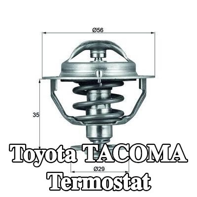 MAHLE Termostat 82°C, 56mm, 29mm, contalı/sızdırmaz — Toyota Tacoma