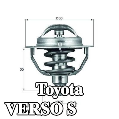 MAHLE ثرموستات 82°C, 56mm, 29mm, مع حشية/مانع تسرب — Toyota Verso S