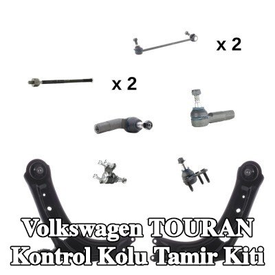 RIDEX Kontrol kolu onarım kiti Ön aks her iki taraf, Alt, aks mafsalı ile birlikte, bilyeli mafsal ile, bağlantı çubuğu ile — Volkswagen Touran