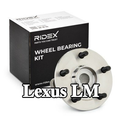RIDEX مجموعة محامل العجلات - المحور الأمامي, مع محور العجلة, مع مسامير العجلة — Lexus Lm
