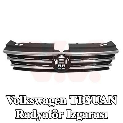 VAN WEZEL Radyatör ızgarası, siyah, krom/siyah — Volkswagen Tiguan