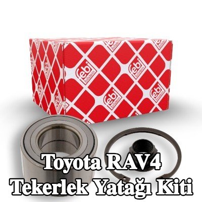 FEBI BILSTEIN Sol ön aks tekerlek yatağı kiti, Ön Aks Sağ, somunlu, tutma halkası, aks somunu ile — 2000 Toyota Rav4