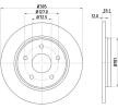 HELLA Fren diski PRO Yüksek Karbon, Outer Diameter: 305mm, düz, Kaplamalı, tekerlek göbeği olmadan, tekerlek saplamaları olmadan — Volkswagen Routan (4)