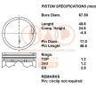 IAP QUALITY PARTS Piston segmanlı piston — Hyundai Atos (1)