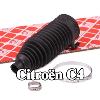 FEBI BILSTEIN طقم غطاء حامل التوجيه المحور الأمامي الأيسر, مع مشابك — Citroën C4