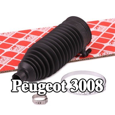 FEBI BILSTEIN طقم غطاء حامل التوجيه المحور الأمامي الأيسر, مع مشابك — 2012 Peugeot 3008