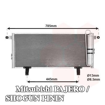 VAN WEZEL مكثف تكييف الهواء مع مجفف — Mitsubishi Pajero / Shogun Pinin