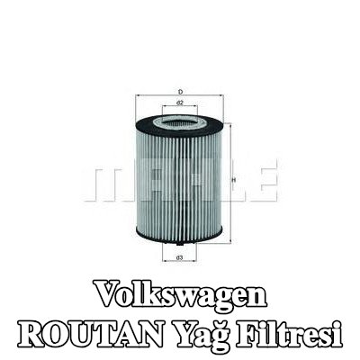 MAHLE Contalı/sızdırmazlık elemanlı yağ filtresi — Volkswagen Routan