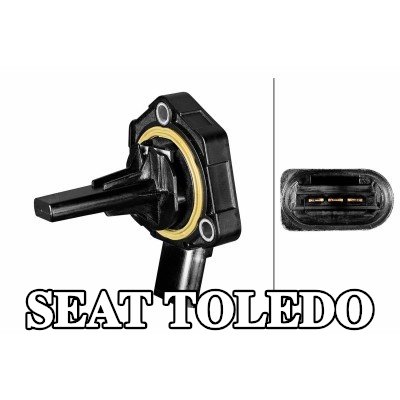 HELLA مستشعر, مستوى زيت المحرك مع حشوات/أختام — 2008 SEAT Toledo