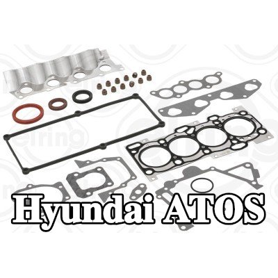 ELRING مجموعة حشيات كاملة, محرك مع مانع تسرب العمود المرفقي, مع أختام ساق الصمام — Hyundai Atos