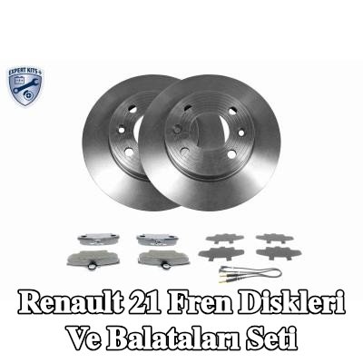 VAICO Fren diskleri ve balataları seti Ön Aks, düz, fren balataları ile — 1990 Renault 21