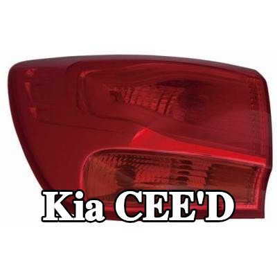 ABAKUS المصباح الخلفي الأيسر, بدون حامل لمبة, بدون مصابيح — 2016 Kia Cee'd