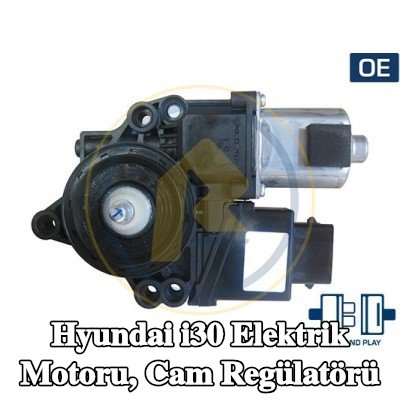 AC Rolcar Elektrik motoru, cam regülatörü Sağ Ön, elektrik motorlu — Hyundai i30