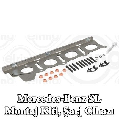 ELRING Montaj Kiti, şarj cihazı Sol, conta/sızdırmazlık elemanları ile, cıvata/vida ile — 2012 Mercedes-Benz Sl