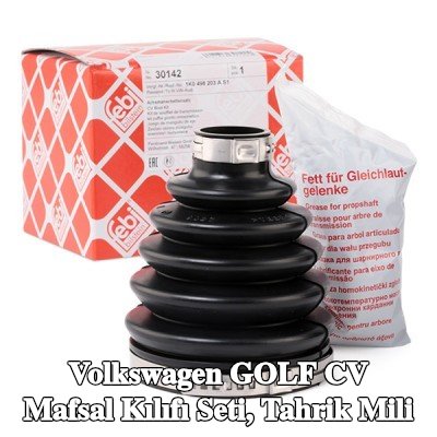 FEBI BILSTEIN CV kılıf kiti, tahrik mili Termoplast, kelepçeli, gres ile — 2012 Volkswagen Golf