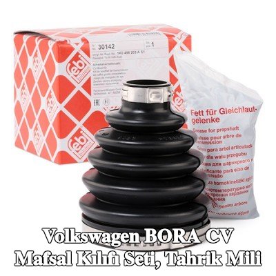 FEBI BILSTEIN CV kılıf kiti, tahrik mili Termoplast, kelepçeli, gres ile — Volkswagen Bora