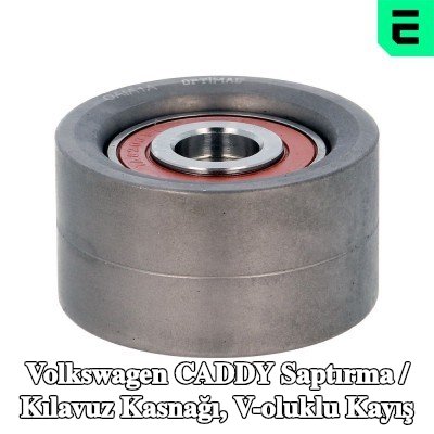 OPTIMAL Saptırma / kılavuz kasnağı, V-ribbed belt Ø: 57mm — Volkswagen Caddy