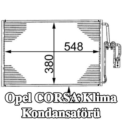 MAHLE Kurutucusuz klima kondansatörü — 2000 Opel Corsa
