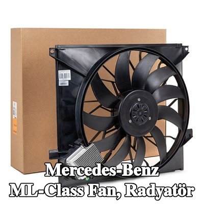 NRF Fan, radyatör 530mm, Fırçasız Motor, radyatör fan kapağı, kontrol ünitesi ile — 2000 Mercedes-Benz ML-Class