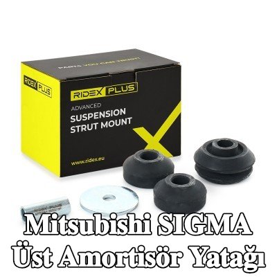 RIDEX PLUS Üst amortisör yatağı Arka Aks, bilyalı rulman içermez — Mitsubishi Sigma