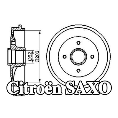 BOSCH أسطوانة الفرامل للمحور الخلفي, 247mm, بدون محمل عجلة — Citroën Saxo