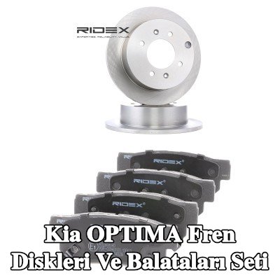 RIDEX Fren diskleri ve balataları seti Arka Aks, düz — 2012 Kia Optima