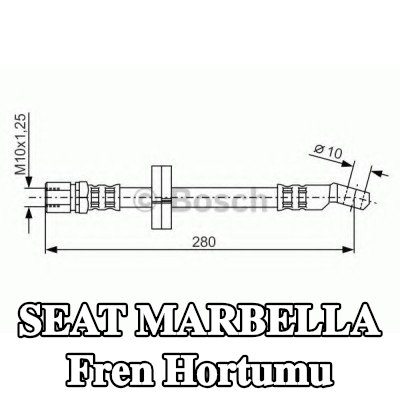 BOSCH Fren hortumu 280mm — SEAT Marbella