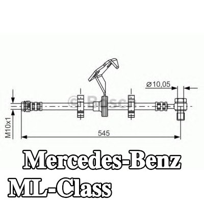 BOSCH خرطوم الفرامل 527mm — 2004 Mercedes-Benz ML-Class