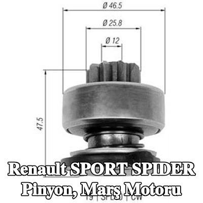 MAGNETI MARELLI Pinyon, marş motoru — Renault Sport Spider