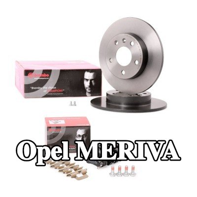 BREMBO مجموعة أقراص الفرامل والوسادات Prime, صلب — Opel Meriva