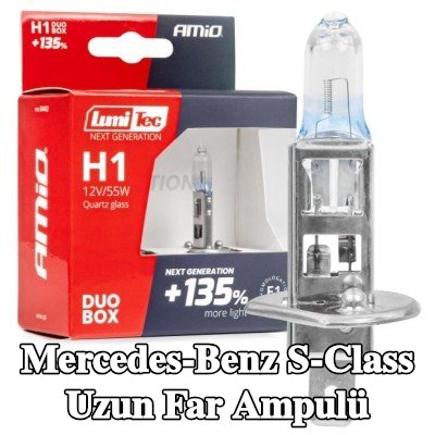 AMiO Uzun far ampulü LumiTec, H1, 55W, 12V — Mercedes-Benz S-Class